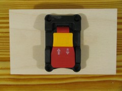 The switch mounted in the mortise.