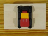 The switch mounted in the mortise.