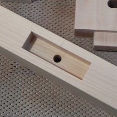 mortise with bolt through hole
