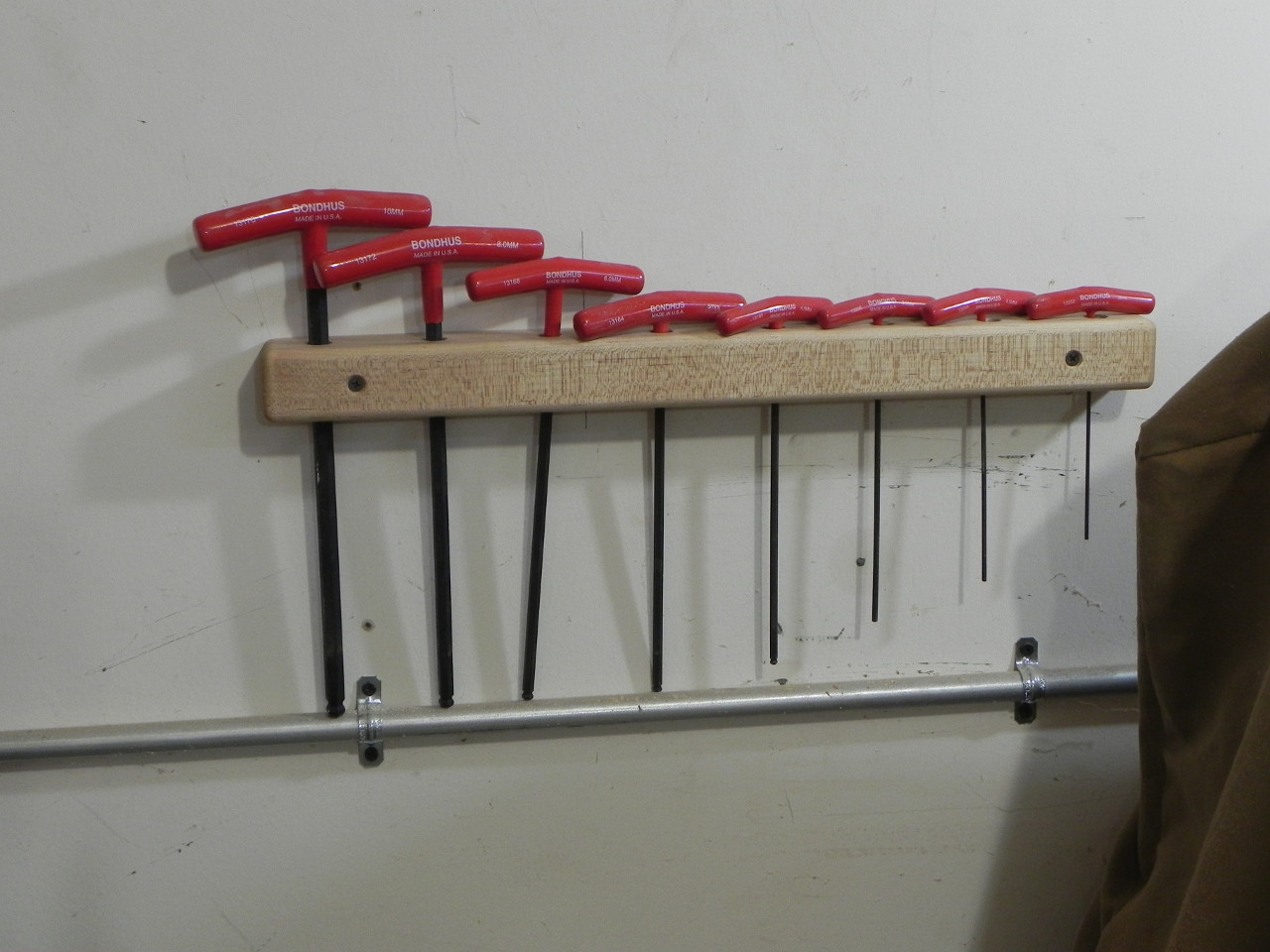 thumbnail image 2 of Branded Forged Steel Allen Wrench Holder Organizer – Metric & Inch – Long Arm Ball End Set 2 of 5