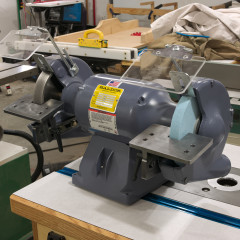 Bench grinder setup